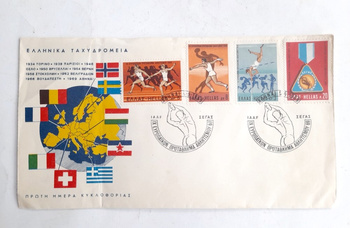 European Athletics Championships Athens 1969 FDC envelope (Greece)
