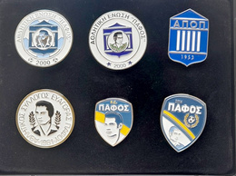 Pafos FC crest history set of 6 pin badges in etui (official product - limited edition)