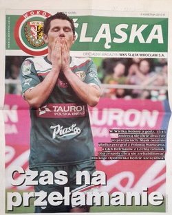 Slask Wroclaw - GKS Belchatow, T-Mobile Ekstraklasa (5.4.2012) match magazine