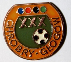XXX years of Chrobry Glogow badge (lacquer)