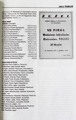 The Speedway Championships (volume 1). Polish Junior Individual Championship