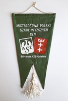 High Schools Championships of Poland 1971. 50th Anniversary of Academic Sport Club Gdansk pennant