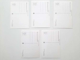 Postcards Poland National Football Team players 1977 in caricatures (set of 5)