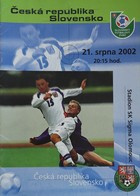 Czech - Slovakia - friendly game (21.08.2002) Official Programme