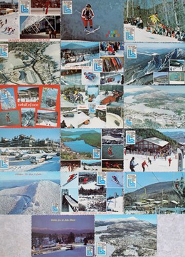 Set of 18 postcards Winter Olympic Games Lake Placid 1980 (USA)