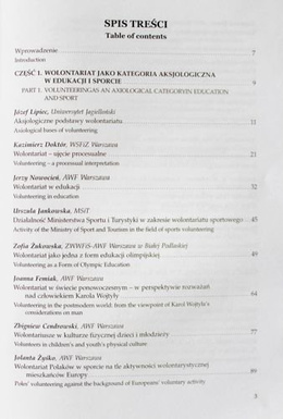 Volunteering in Education, Sport, Olympic and Paralympic Movement