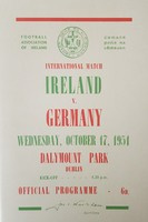 Ireland - Germany friendly match program (17.10.1951) - reprint