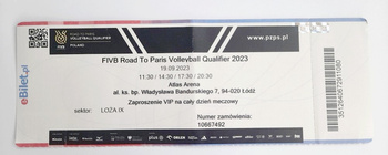 Poland - Colombia, Qualifying tournament in women's volleyball, Olympic Games Paris 2024 (19/09/2023) match VIP ticket