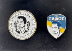 Pafos FC crest history set of 6 pin badges in etui (official product - limited edition)