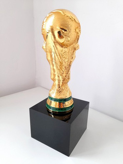 3D Official Trophy FIFA World Cup gold-plated big replica with Pedestal (Official Licensed Product) 21 cm