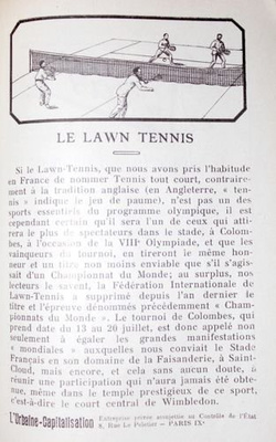 The Guide of VIII Olympic Games Paris 1924