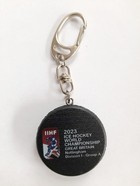 2023 IIHF World Championship Division I A mini hockey puck keyring (official product)