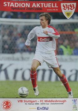 VFB Stuttgart - FC Middlesbrough, UEFA  Cup (16.02.2006) Official Programme