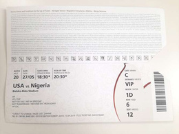VIP invitation ticket for the USA - Nigeria match, U-20 World Cup (27.5.2019)