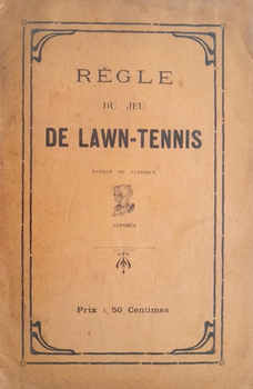 Rules of tennis play (France, old edition)