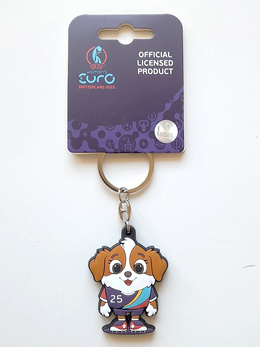 Women's Euro 2025 mascot Muddli gum keyring (official licensed product)
