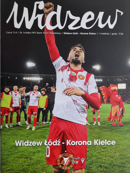 Widzew Lodz - Korona Kielce, PKO BP Ekstraklasa (1.4.2024) official match programme