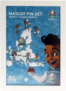 Euro 2020 Skillzy mascot 7 pins-collection (official product)
