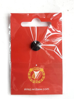 RTS Widzew Lodz white crest with star pin badge (official product, lacquer)