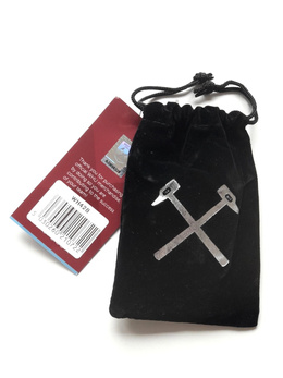 West Ham United FC The Irons big one side keyring in suede bag (official product)