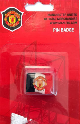 Manchester United mini flag with crest badge (official product)