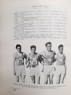 From our track and field traditions. Finnish track and field 1906-1956