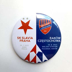 SK Slavia Praha - Rakow Czestochowa UEFA Europa Conference League button badge (official product)