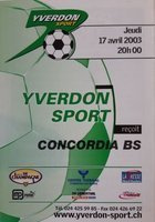 Yverdon-Sport - Concordia Basel Challenge League  (17.04.2003)