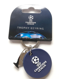 UEFA Champions League round logo keyring with trophy miniature (official licensed product)