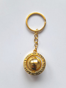 Hristo Stoitchkov - Hall of Fame, golden ball swivel keyring (official product)