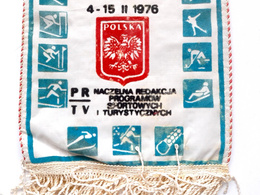 Pennant of the XIIth Winter Olympic Games Innsbruck 1976, big (Poland)