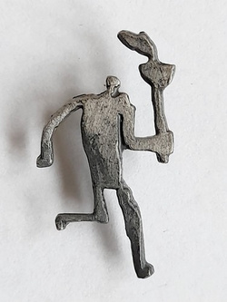 1994 Lillehammer Winter Olympic Games pictogram - runner with torch (official product)