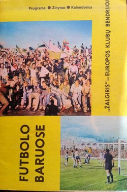 Zalgiris Vilnius - Austria Wien UEFA Cup match (07.09.1988) programme