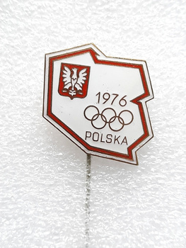 Poland Olympic National Team 1976 badge (enamel)