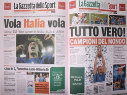 The First Page of La Gazzetta dello Sport