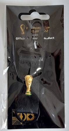 FIFA World Cup Qatar 2022 2.5D keyring/key lanyard with trophy miniature (Official Licensed Product)