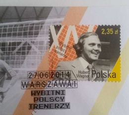 FDC envelope with stamp Hubert Wagner (Outstanding Polish Coaches)