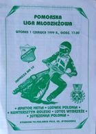 Pomerania Youth Speedway League programme (01.06.1999)