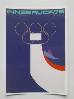 Winter Olympic Games Innsbruck 1976 poster postcard (official product)