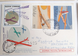 Polish and World Gliding Championships set of 4 FDC envelopes & postcards (Poland)