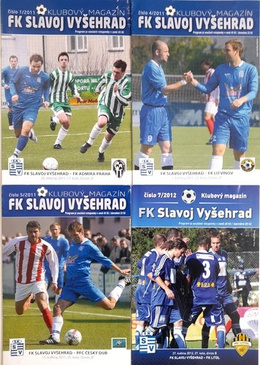 FK Slavoj Vysehrad match programmes 2011-2012, Czech Republic (4 issues)