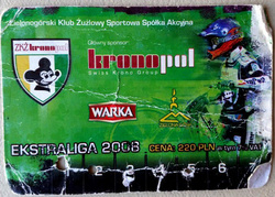 ZKZ Kronopol Zielona Gora ticket book (saison 2008)
