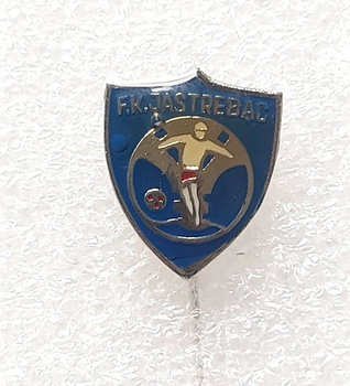 FK Jastrebac Nis badge (Serbia, epoxy, signed)