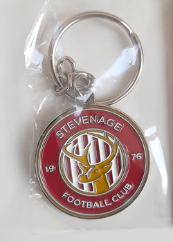 Stevenage FC crest one side metal keyring (official product)