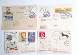 Polish and World Gliding Championships set of 4 FDC envelopes & postcards (Poland)