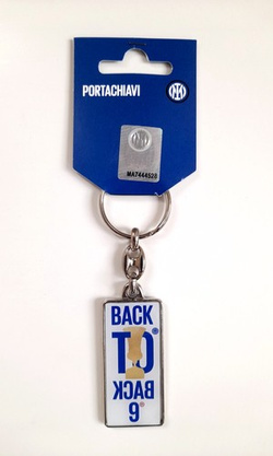 Inter Milan Back to Back. The 9th Coppa Italia one side keyring (official product)