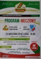 Programme Lechia Tomaszów Mazowiecki - Ursus Warsaw III league (23/09/2015)