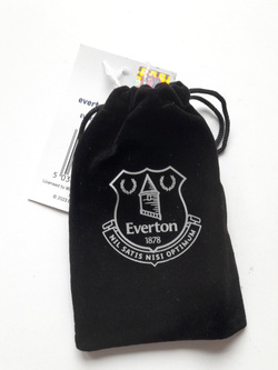 Everton FC The Toffees big one side keyring in suede bag (official product)