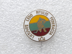 Lithuania Ice Hockey Associaiton old badge (enamel)