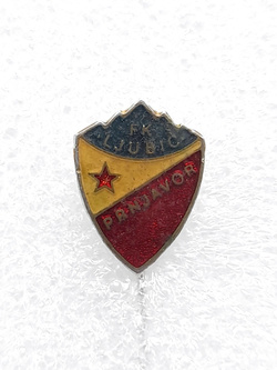 FK Ljubić Prnjavor crest badge (epoxy, signed)